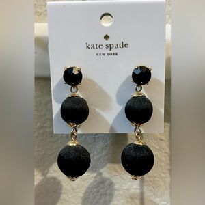 Kate Spade black tier earrings